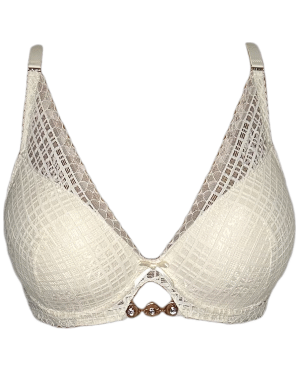 Kūno spalvos liemenėlė su papuošimu C dydžio