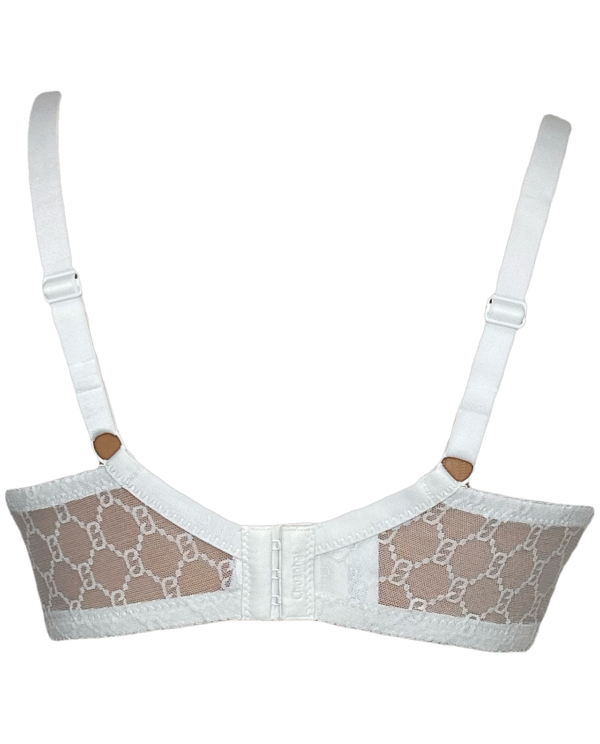 Baltos spalvos liemenėlė su pakietinimu D dydžio