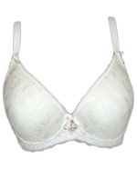 Kreminės spalvos liemenėlė su plonu pakietinimu D dydžio