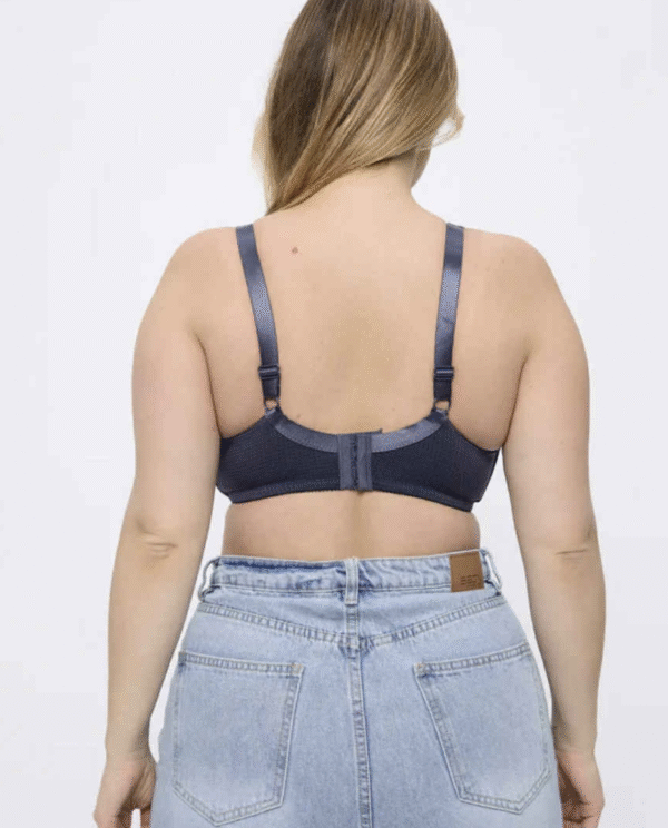 Liemenėlė be lankelių E dydžio tamsiai mėlynos spalvos