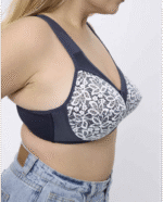 Liemenėlė be lankelių E dydžio tamsiai mėlynos spalvos