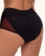Juodos kelnaitės su raudonais nėriniais XL-4XL