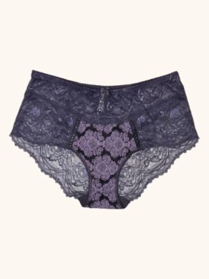 Tamsiai violetinės kelnaitės su nėriniais XL-4XL