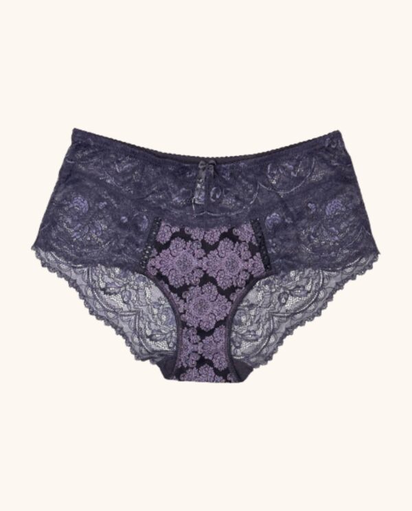 Tamsiai violetinės kelnaitės su nėriniais XL-4XL